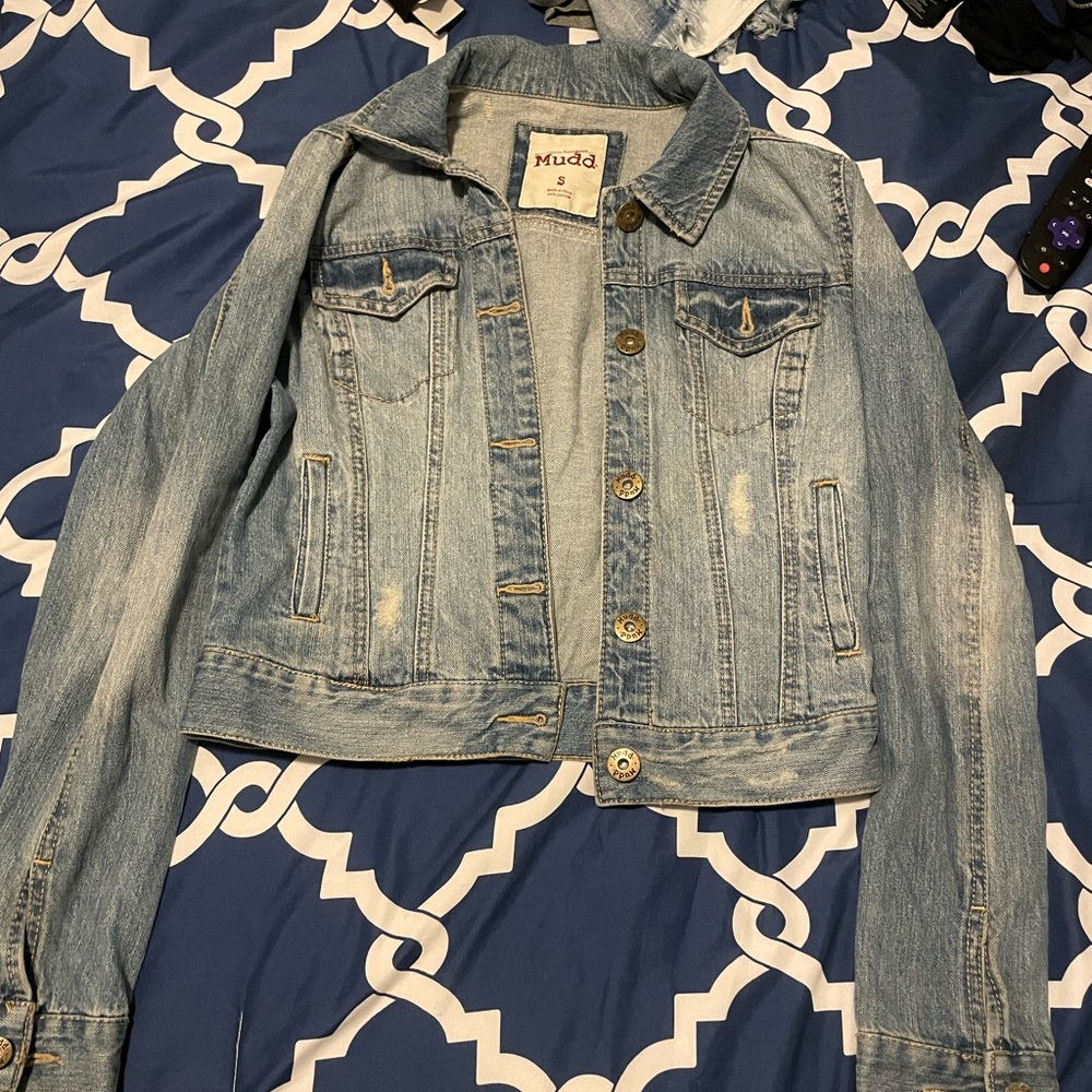 cropped jean jacket